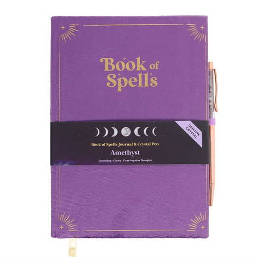 *Book of Spells Journal with Amethyst Crystal Pen (12/24)