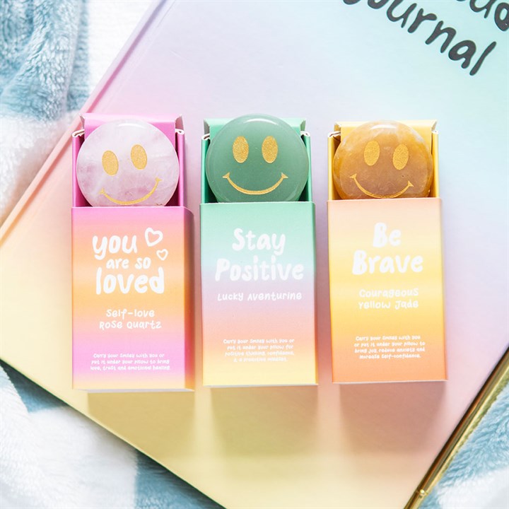 *You Are Loved Rose Quartz Happy Face Crystal (12/96)