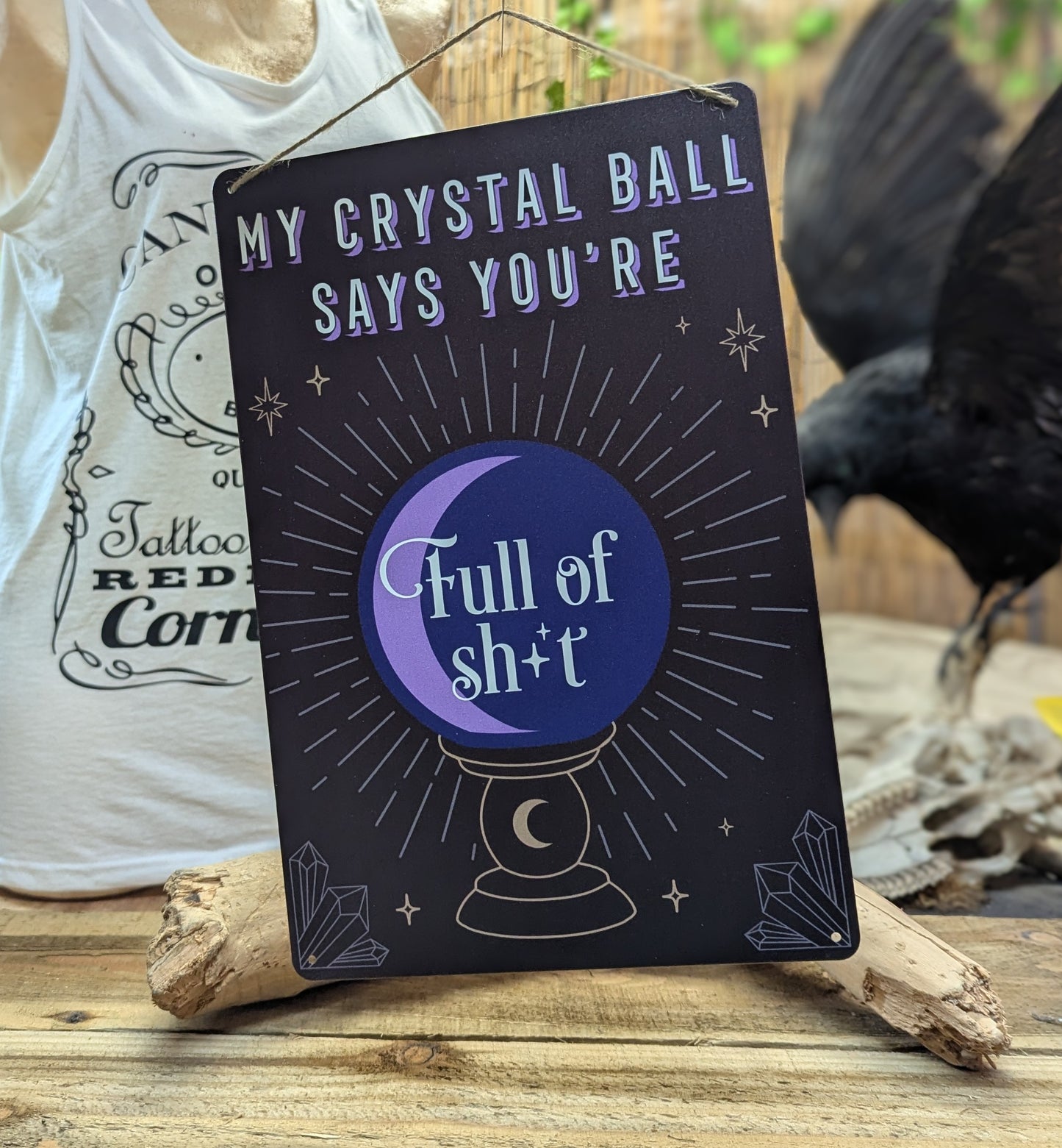 My crystal ball says... Hanging sign