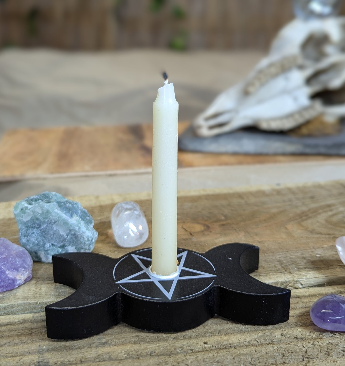 Triple moon Candle Holder