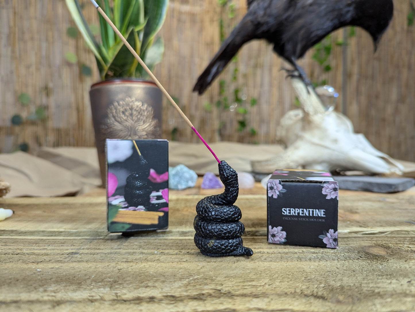 Snake incense holder