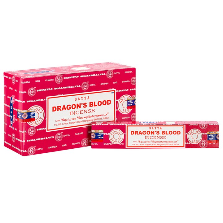 *Set of 12 Dragon's Blood Incense Sticks by Satya (12/50)