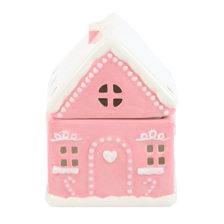 *Pink Gingerbread House Ceramic Oil Burner (6/12)