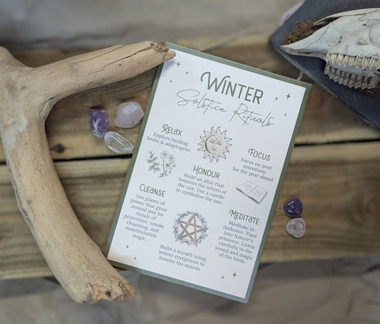 Winter Solstice rituals hanging sign