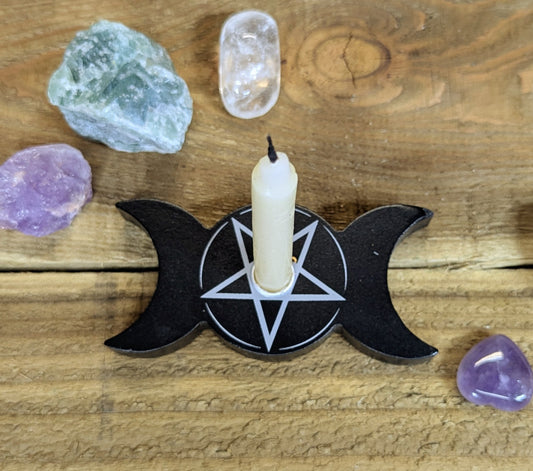 Triple moon Candle Holder